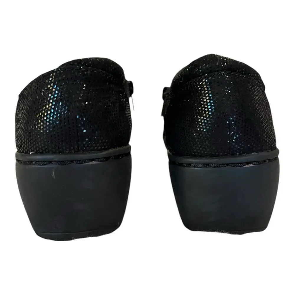 Clarks Collection Soft Cushion shoes black Slip-On Glitter Shiny 8
